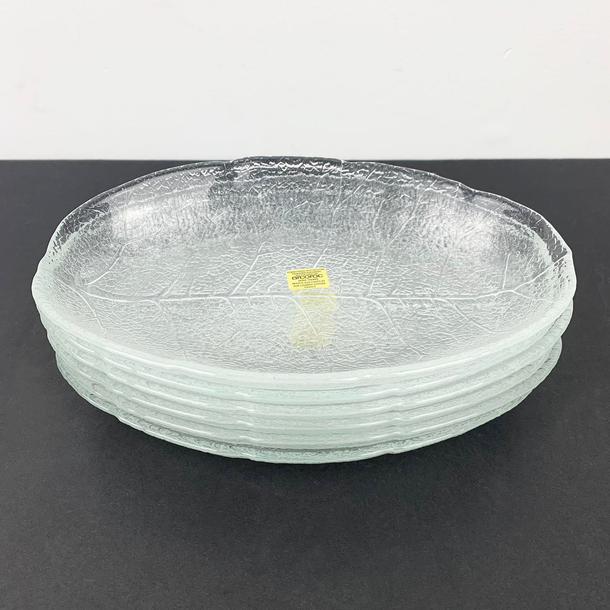 Arcoroc 'Aspen' leaf plates Set of 6 Feature Furniture & Vintage