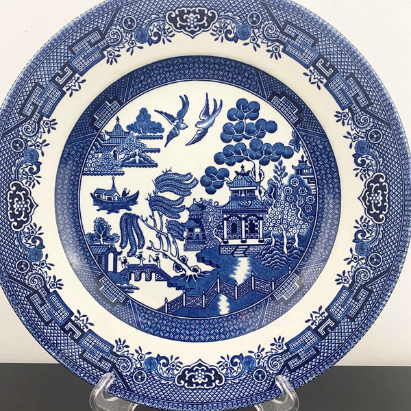 Churchill Willow ware set - Plate, Cup and Saucer - Set of 3 pieces