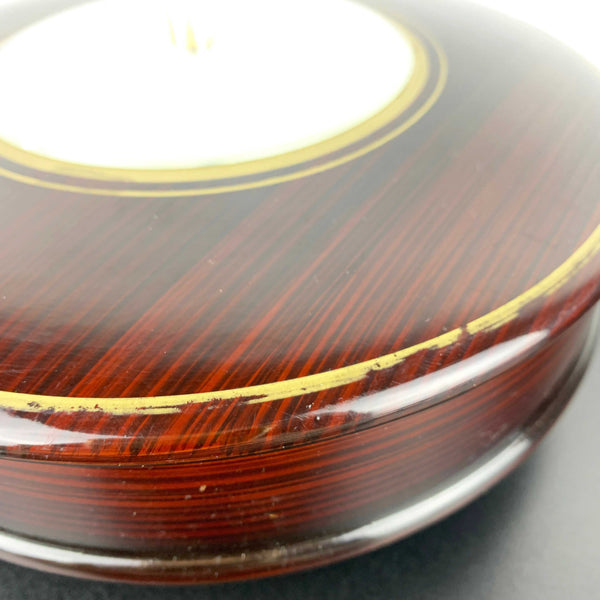 Retro lacquerware sectioned and lidded snack dish