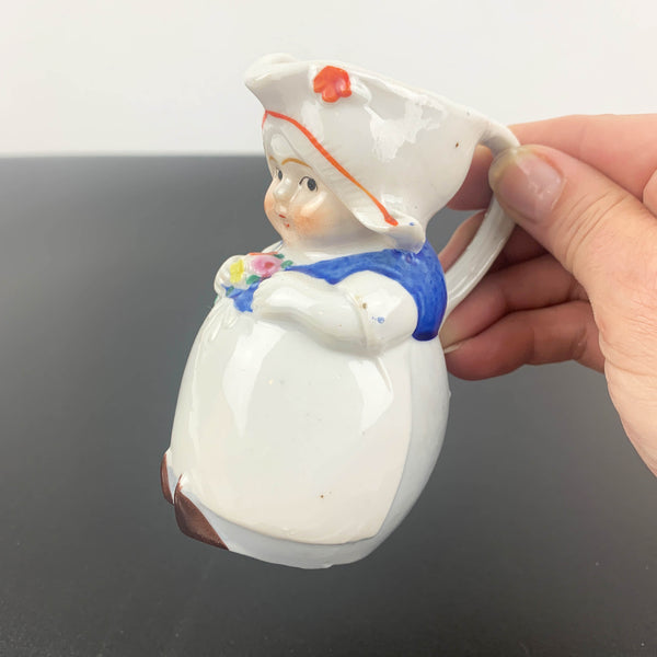 Miniature Dutch girl creamer/milk jug