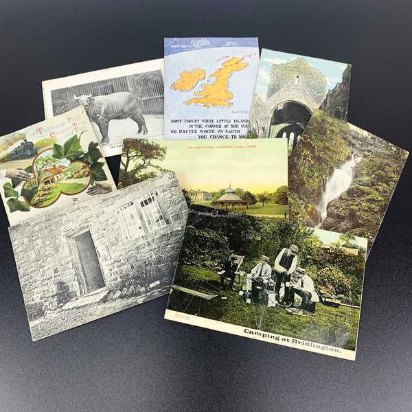 United Kingdom early 1900's scenic collectible postcards - Set of 8
