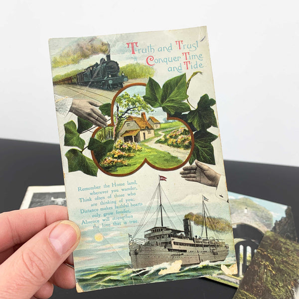 United Kingdom early 1900's scenic collectible postcards - Set of 8