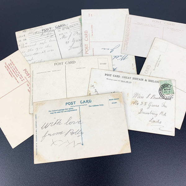 United Kingdom early 1900's scenic collectible postcards - Set of 8
