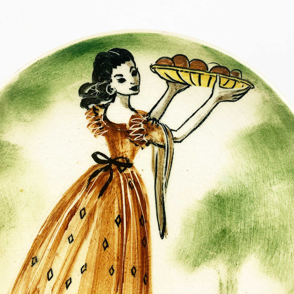 Martin Boyd collectible wall plate - Girl with Fruit