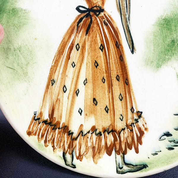 Martin Boyd collectible wall plate - Girl with Fruit