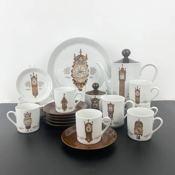 Mitterteich Porzellan Germany Clocks coffee and cake set