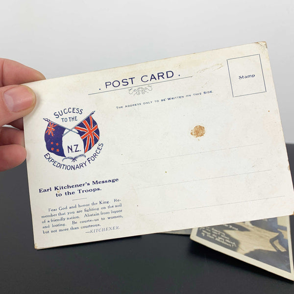 WW1 postcards featuring Lord Kitchener and ANZAC soldier correspondence - Set of 5