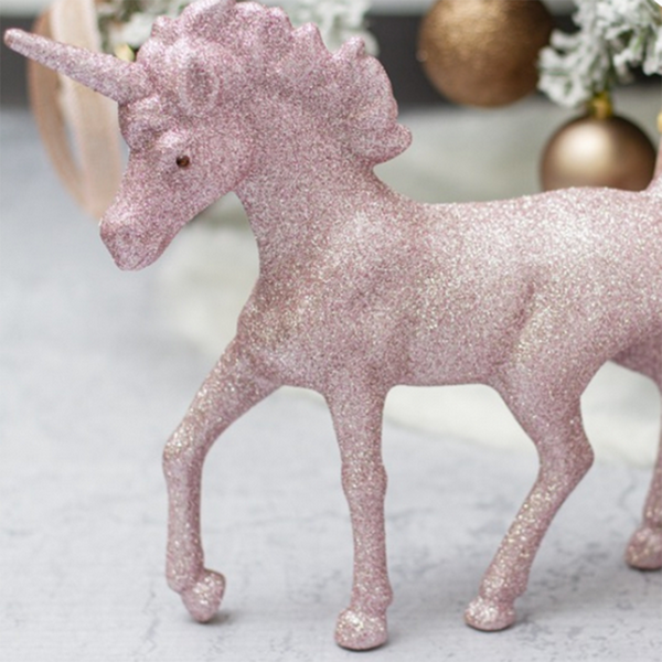 Standing Glitter Unicorn Decoration