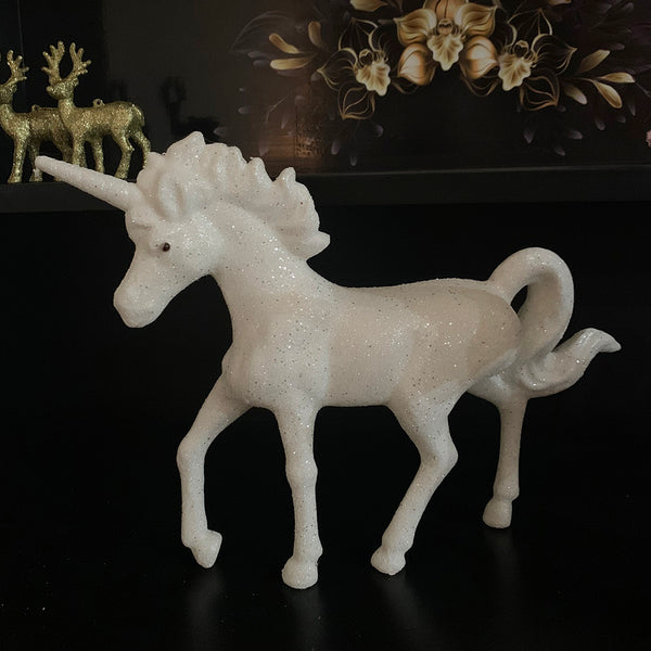 Standing Glitter Unicorn Decoration