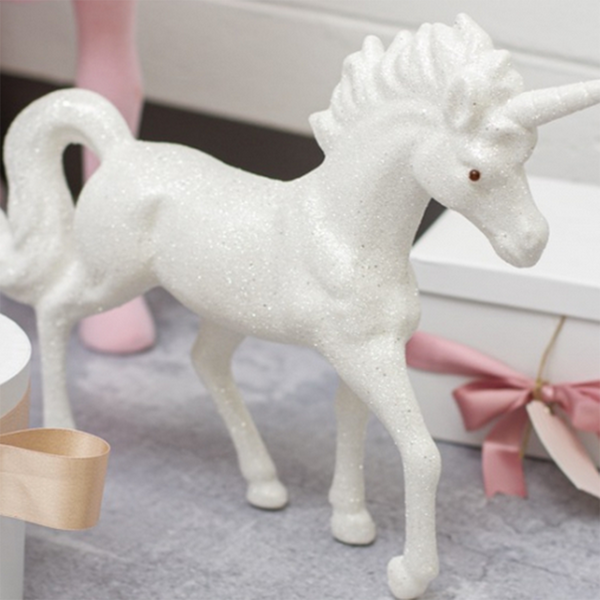 Standing Glitter Unicorn Decoration