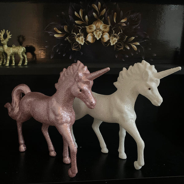 Standing Glitter Unicorn Decoration