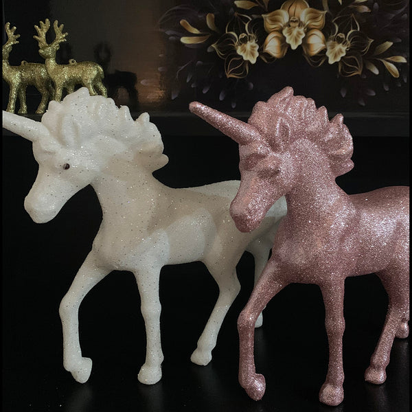 Standing Glitter Unicorn Decoration