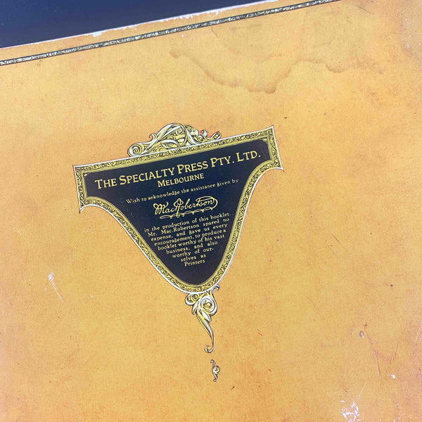 1921 MacRobertson Collectible Book 'A Young Man and a Nail Can'