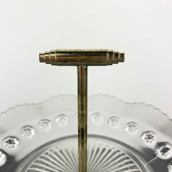 Davidson Glass 'Blackberry Prunt' 2 tier cake and dessert stand