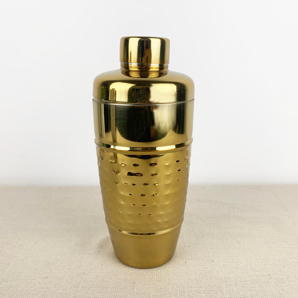 Cocktail Shaker in Hammered Gold