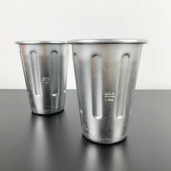 Aluminium milkshake cups - Set of 2