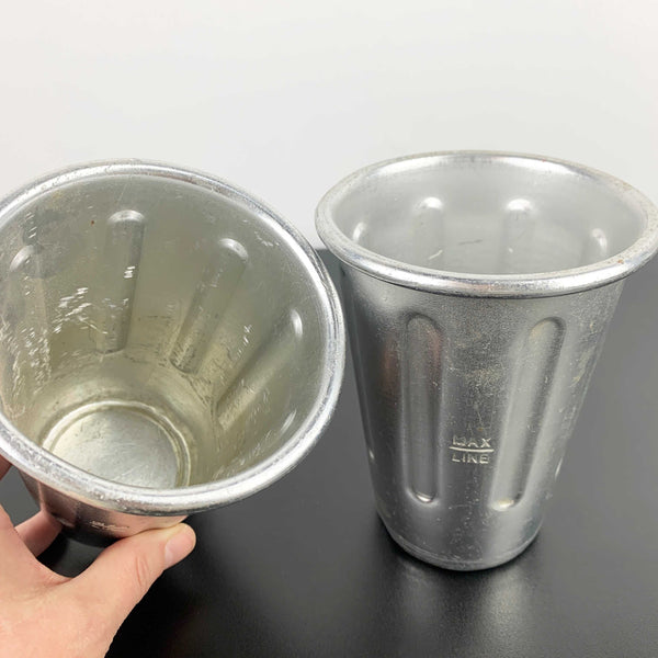 Aluminium milkshake cups - Set of 2