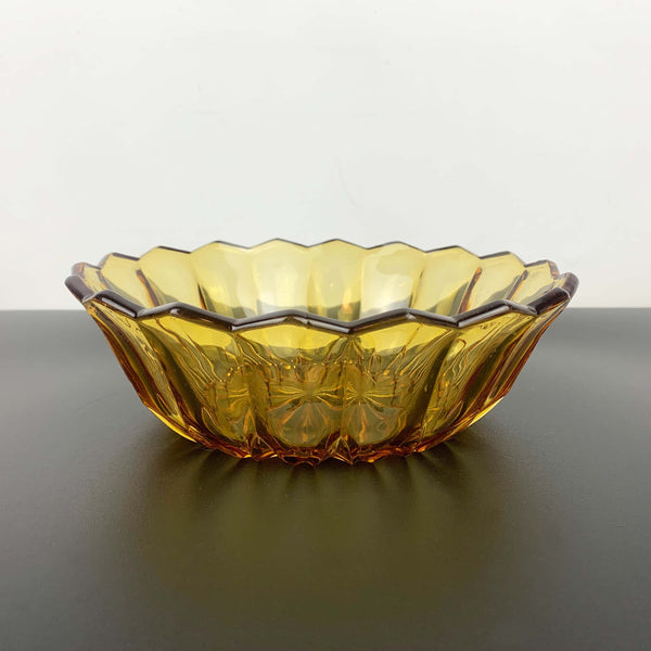 Davidson art deco amber glass bowls Pattern 714 - Set of 2
