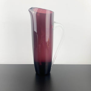 Amethyst hand blown mid century cocktail jug