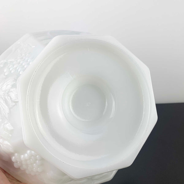 Anchor Hocking large milk glass pedestal bowl