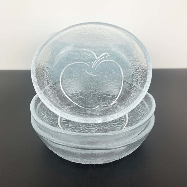 Hirota Glass apple embossed glass dinnerware