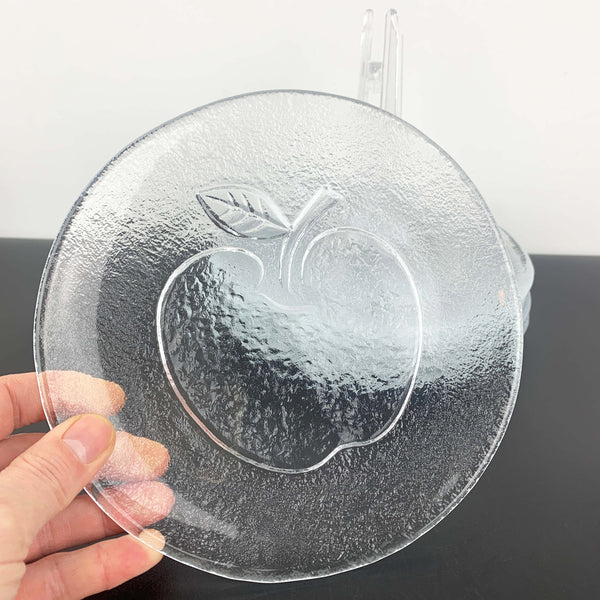 Hirota Glass apple embossed glass dinnerware