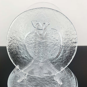 Hirota Glass apple embossed glass dinnerware