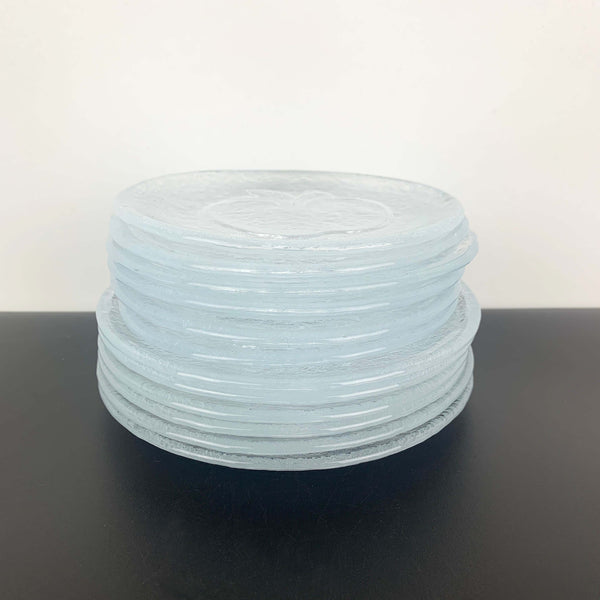 Hirota Glass apple embossed glass dinnerware