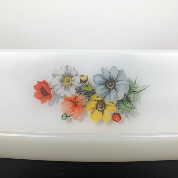Arcopal 'Anemone' lidded butter dish