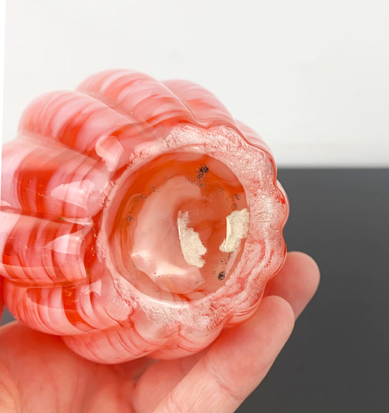 Japanese pitcher form hand blown art glass vase