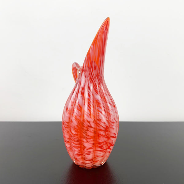 Japanese pitcher form hand blown art glass vase