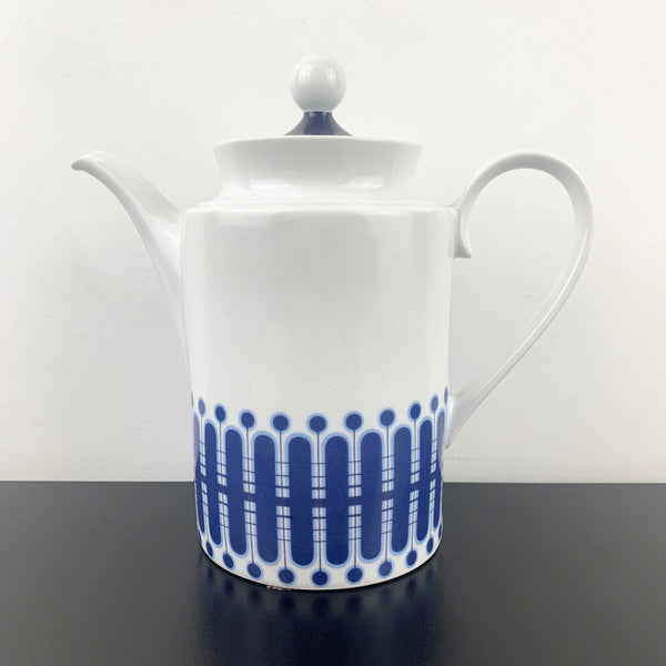 Schumann Arzberg retro blue and white coffee service set