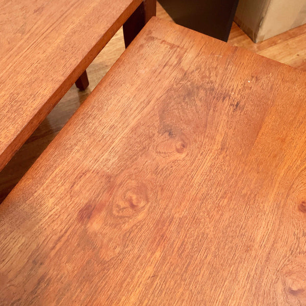 Mid Century Avalon Teak Nested Coffee Tables - Set of 3
