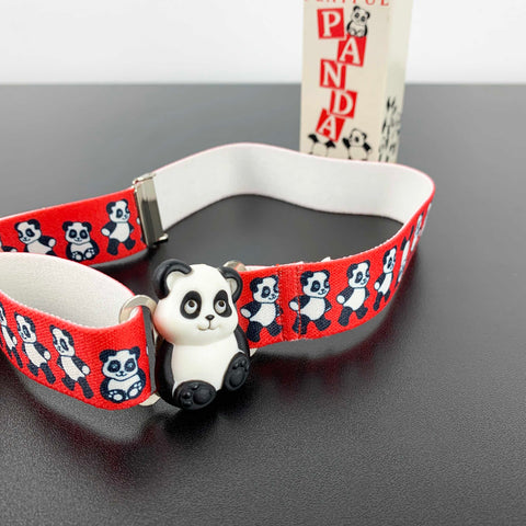 Avon collectible elasticated belt with Panda print and buckle