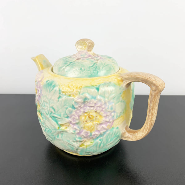 Avon Ware Majolica Style 'Hydrangea' Teapot