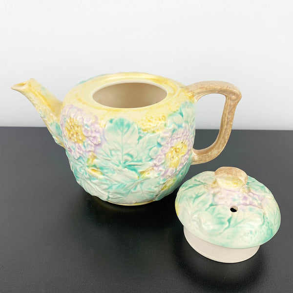 Avon Ware Majolica Style 'Hydrangea' Teapot