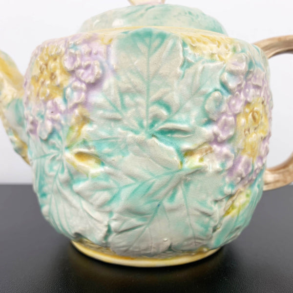 Avon Ware Majolica Style 'Hydrangea' Teapot