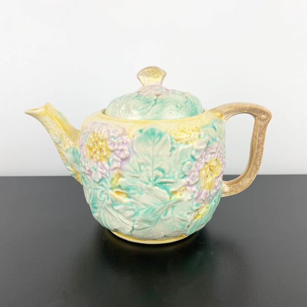 Avon Ware Majolica Style 'Hydrangea' Teapot
