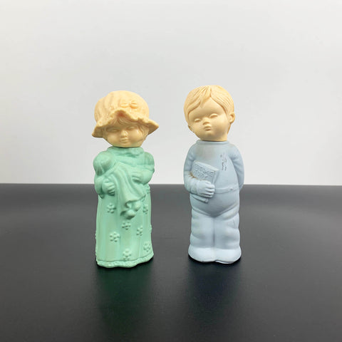 Avon collectible glass perfume bottles - Dream Boy and Girl Set of 2