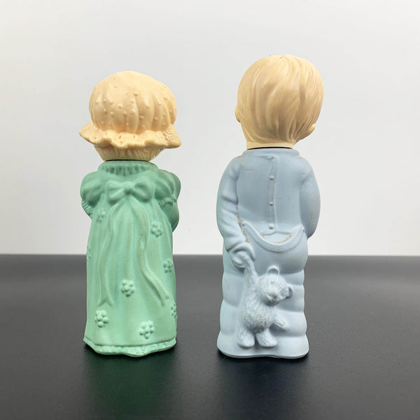 Avon collectible glass perfume bottles - Dream Boy and Girl Set of 2