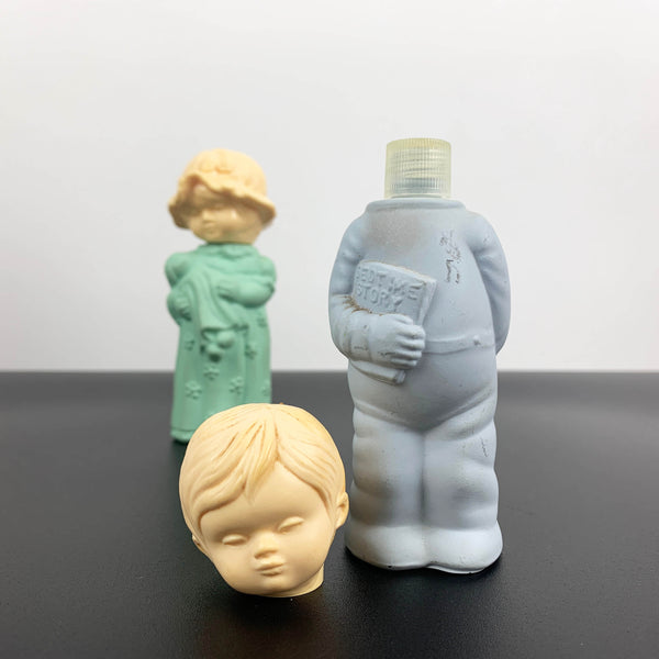 Avon collectible glass perfume bottles - Dream Boy and Girl Set of 2