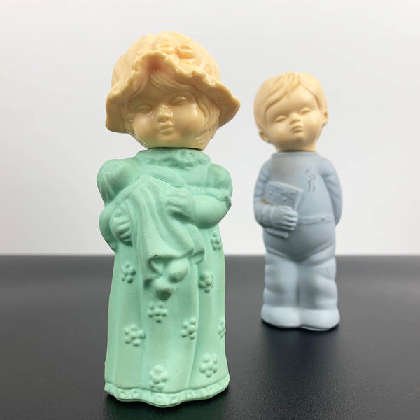 Avon collectible glass perfume bottles - Dream Boy and Girl Set of 2