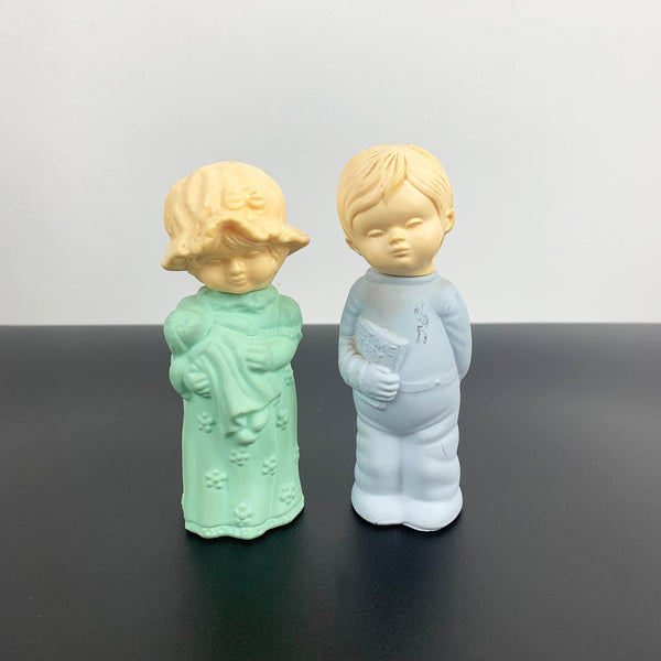 Avon collectible glass perfume bottles - Dream Boy and Girl Set of 2