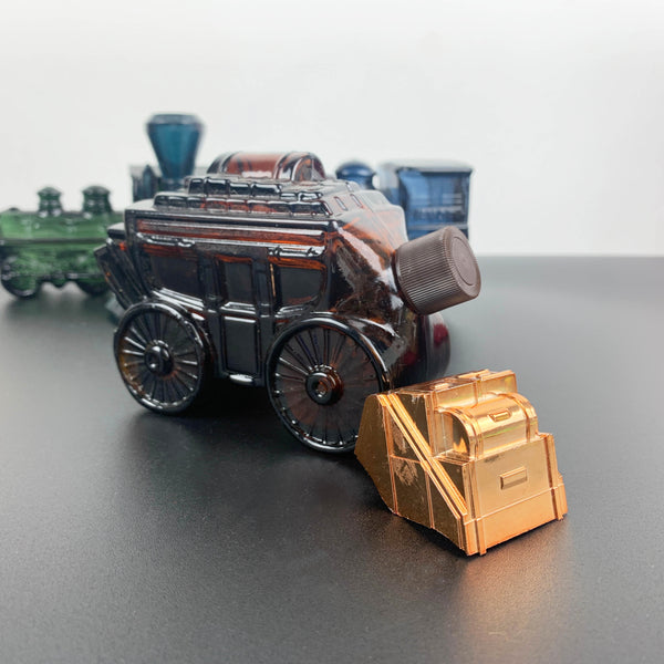 Avon collectible train and stagecoach bottles - Set of 3