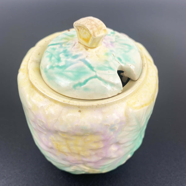 Avon Ware art deco lidded jam pot 'Hydrangea' pattern