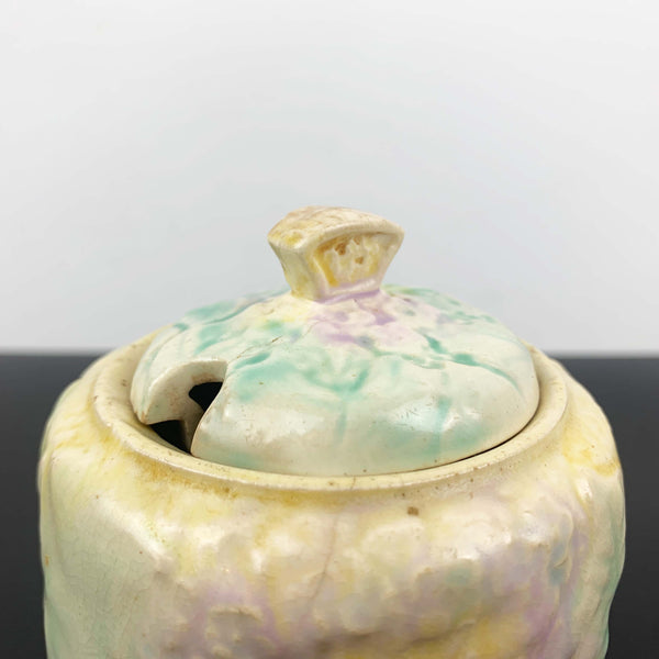 Avon Ware art deco lidded jam pot 'Hydrangea' pattern