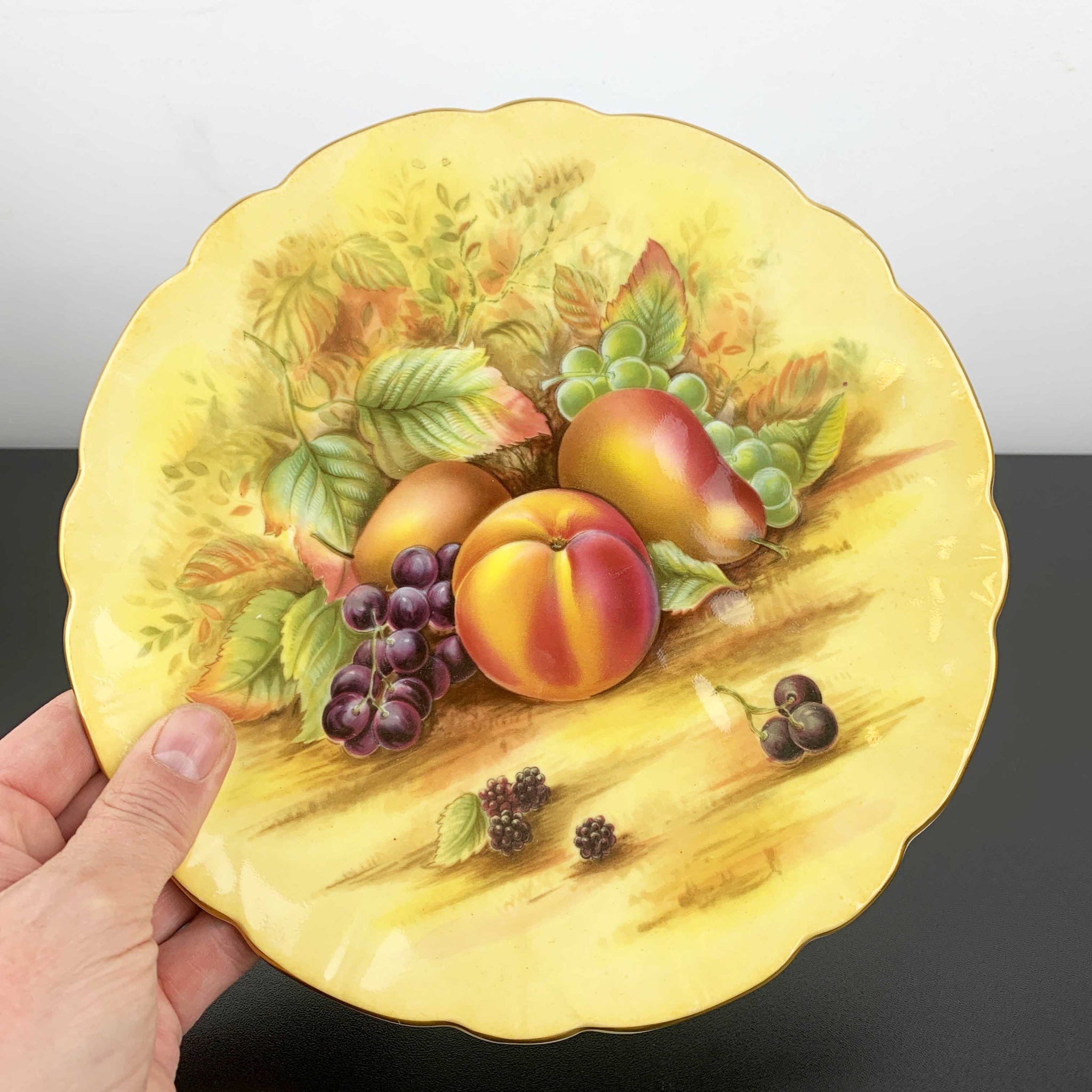 Aynsley 'Orchard Gold' cake plate