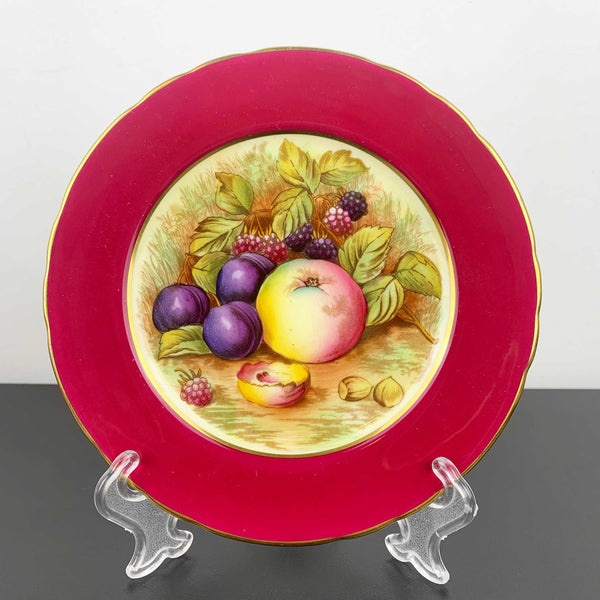 Aynsley Fruit pattern plate and gold saucer replacements - Sold separately