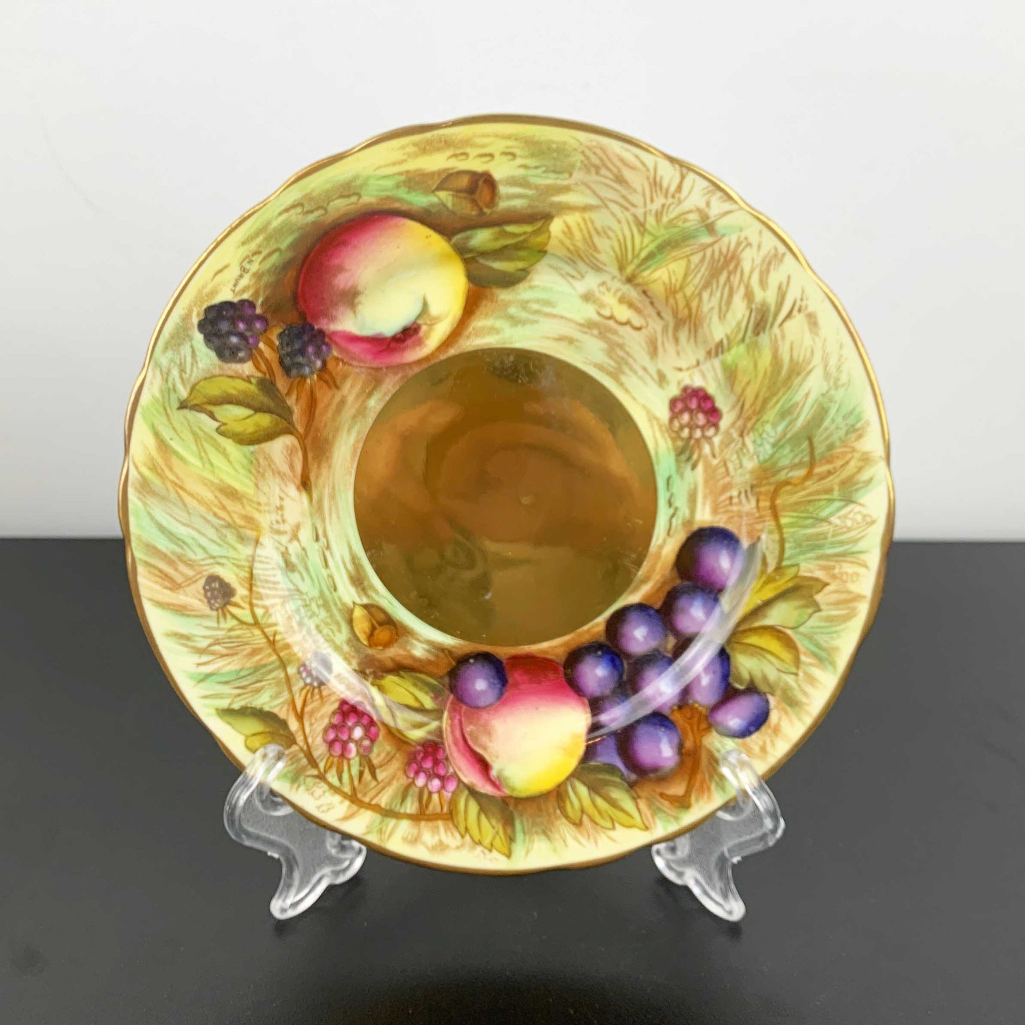 Aynsley Fruit pattern plate and gold saucer replacements - Sold separately