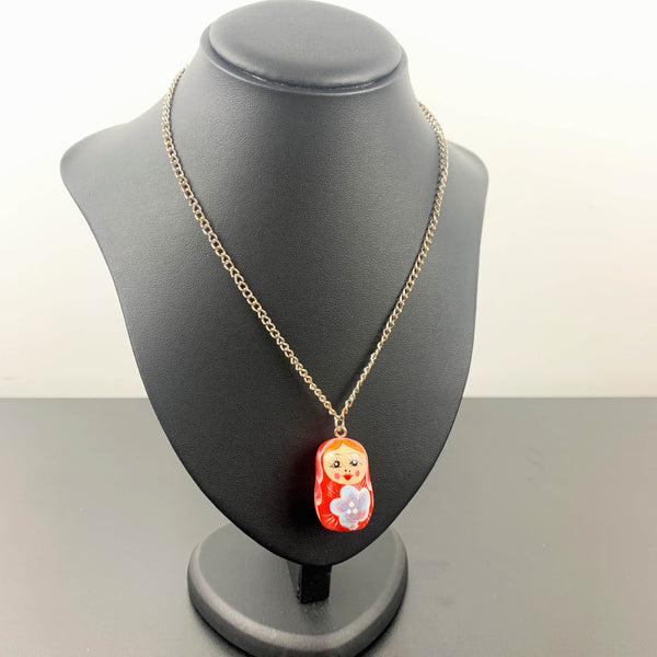Babushka Russian Doll pendant necklace